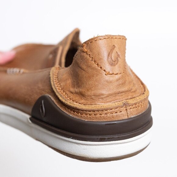 Olukai Kakaha Leather Loafer Brown Fox Slip On - Picture 12 of 16